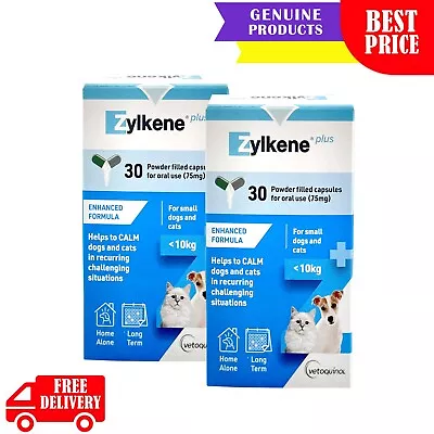 Zylkene Plus Calming Supplement For Dogs And Cats Under 10 Kg 60 Capsules BLUE • $112.96