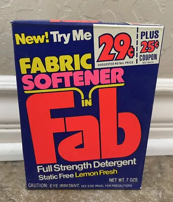 Fab Laundry Detergent ~ NEW! Vintage 7 Oz Small Box Movie TV Prop Collectible • $20