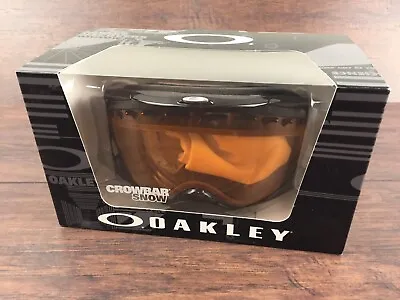 Brand New In Box - Rare - Oakley Crowbar Snow Ski Goggles Jet Black / Persimmon • $64.99