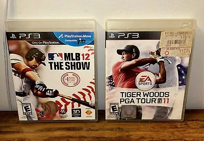MLB 12 The Show And Tiger Woods PGA Tour 11 - Sony Playstation 3 PS3 • $14.99