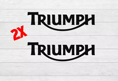 2X Triumph Vinyl Decal Motorcycle Sticker Gas Tank Vinyl Bumper Motocross • $8.75