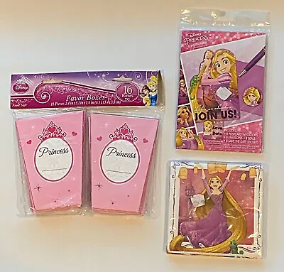 TANGLED ~ Birthday Party LOT - 8 Rapunzel Invitations 16 Favor Boxes 16 Napkin • £14.46