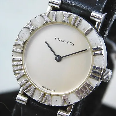 Tiffany & Co. Atlas L604 Silver 925 Women's Vintage Watch Swiss Made Quartz E899 • $248