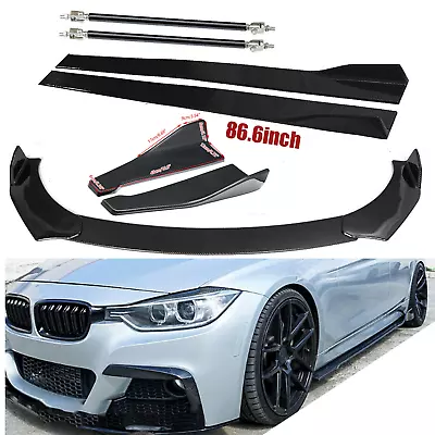 Carbon Fiber Front Bumper Spoiler+Side Skirt+Rear LipS For F30 E92 E90 E36 E30 • $149.99