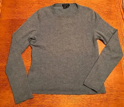 Magaschoni 100% Cashmere Crew-neck Sweater. Heather Blue Size Medium. Ex. Cond. • $16.95