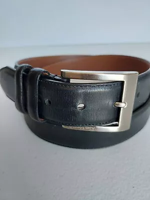 Allen Edmonds Handmade Dark Blue Leather 1 -3/8  Dress Belt Sz 38  USA Made  • $45