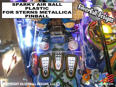 METALLICA Pinball Sparky Extended Air Ball Protective Acrylic Plastic - Stern • $12