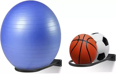 Medicine Ball RackWall Mounted Large Stability Storage Rack 2 Black  • $57.17