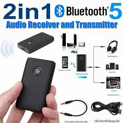 £7.74 • Buy Wireless Bluetooth Transmitter Receiver 3.5mm AUX RCA Audio Jack Aux Adapter
