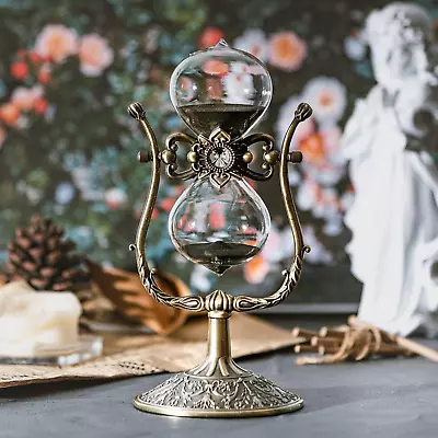 Large Hourglass Timer 60 Minute Sand Clock Rotating Embossed Sand Timer • $56.28