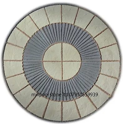 1.8m  Rotunda Tiled Circle Paving Patio Slabs Stone  [delivery  Exceptions ] • £165