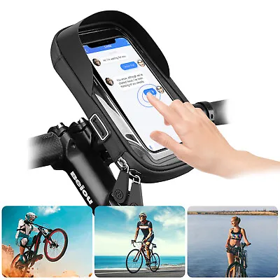 Waterproof Bike Phone Holder Front Cycling Bag Mobile Cell Bicycle Case Portable • $12.98