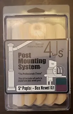 4Js 5  Poplar Box Newel Kit Post Mounting System Contemporary Style Made In USA • $21.99