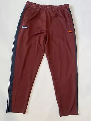 Men's Ellesse Red Maroon Track Pants XL • $19.95