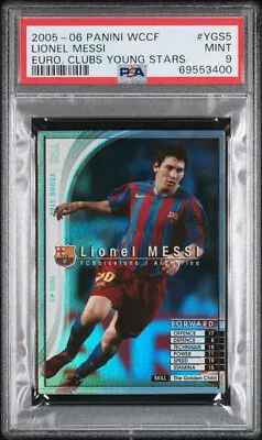 Panini  Wccf 2005-06 Lionel Messi Barcelona Club Young Stars Psa 9 • £26