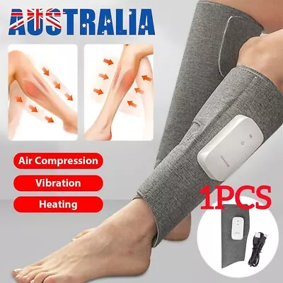 Leg Air Massager Heat Function Air Compression For Foot Massage Calf Circulation • $41.99