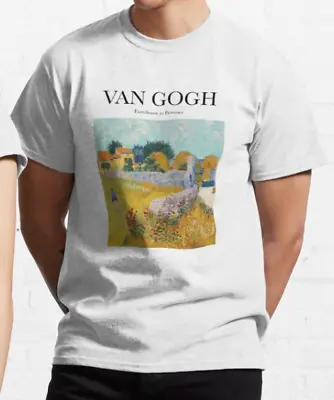 Van Gogh T Shirt Farmhouse In Provence %100 Premium Quality • £12.95