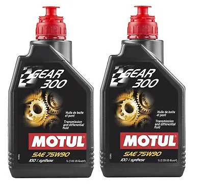 Motul 2 Liter Gear 300 75W90 100% Synthetic Gearbox And Differential Oil 2 X 1L • $44.95