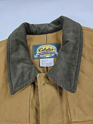 Cabela's Coat Men Medium Brown Duck Hunting Shooting Duck Skeet Corduroy Collar • $60