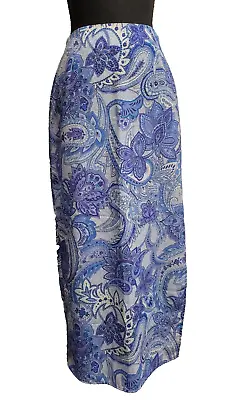 Eye Candy Beach Skirt (S) Multicolor Floral Zip Back High Side Slit Polyester • $8.82