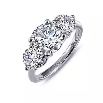 BRAND NEW Lafonn Platinum Plated Classic Three-Stone Engagement Ring R0186CLP05 • $165