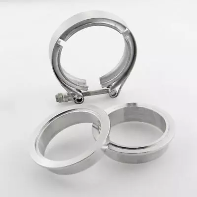$29.99 • Buy Self Align 2.75  2-3/4  V-Band Clamp &Flange Kit 304 Stainless Steel For Turbo 