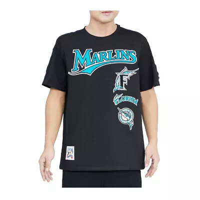 Pro Standard Florida Marlins MLB Crew Neck T-Shirt Retro Classic Sj Striped Men • $52