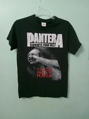 Vintage 2000s Pantera Vulgar Display Of Power Band T Shirt Black Size Small S • $24.99