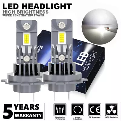 Auimsoco H7 LED Headlights Bulb High Low Beam 80W 8000LM Bright White A51Series • $49.99