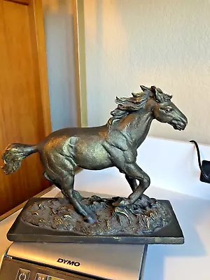 Wild Stallion Polystone Bronze Finish  Statue • $29.99