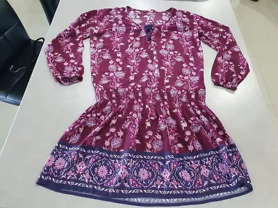 Tigerlily Short Dress. Size 10. Elastic Waist.  Long Sleeved Multicoloured  • $6.50