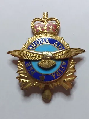 Vintage Post 1952 Canadian Air Force Brass & Enamel Cap Badge • $15