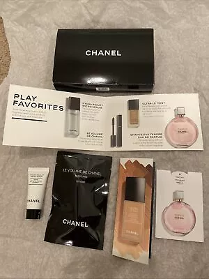 $16.90 • Buy Chanel Mascara, Serum, Foundation,Parfum Travel Sample Set In Box