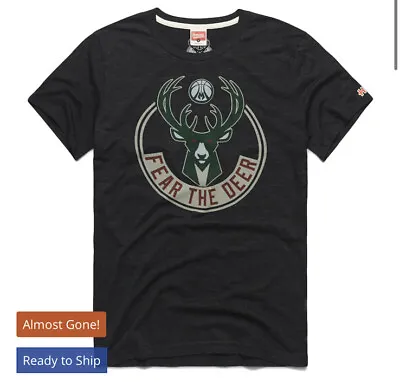 Milwaukee Bucks Slogan Fear The Deer Tri-Blend T-Shirt Charcoal Homage Giannis • $15