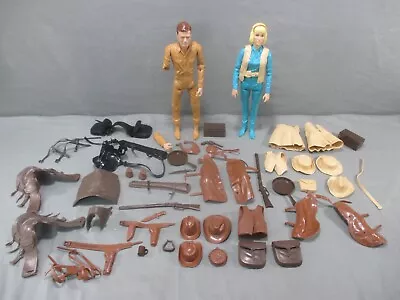 Marx Johnny & Jane West 12  Action Figure Lot + Extra Accessories Vintage 1960's • $69.99