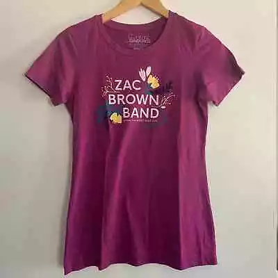 Zac Brown Band T Shirt Down The Rabbit Hole Live Concert Shirt Size Small Purple • $12