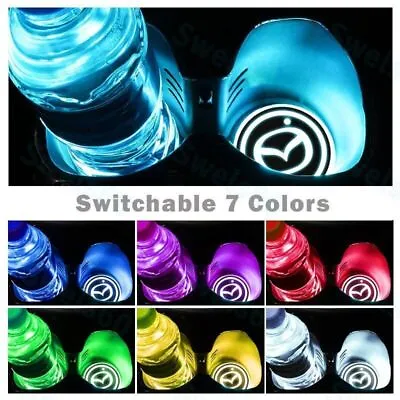 Car Accessories LED Light Cup Holder Mat Coaster USB Charging 7 Colors For Mazda • $16.99