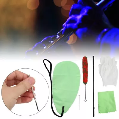 Flute Maintenance Accessory Kit Swab Cloth Glove Screwdriver Rod Brush Kit • $18.05