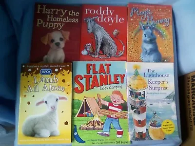 Child's Books X6. Paperback. Sue Bentley. Roddy Doyle. Holly Webb. Flat Stanley • £2