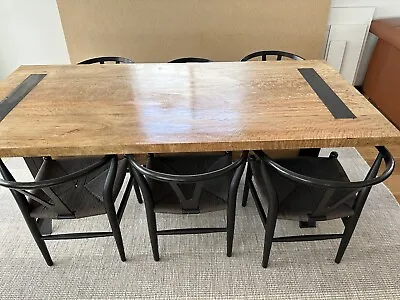 $800 • Buy Mango Wood 6 Seater Dining Table With Chairs