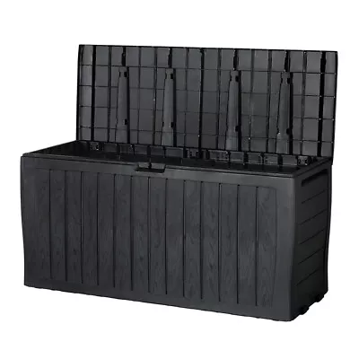 Outdoor Storage Box 220L Lockable Organiser Garden Deck Toy Shed Tool Black Gard • $228.90