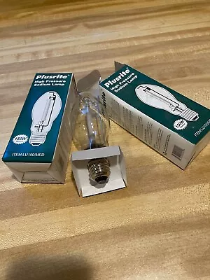 (2) Two Plusrite 150 Watt Medium Base High Pressure Sodium Bulbs LU150/MED ED17 • $20