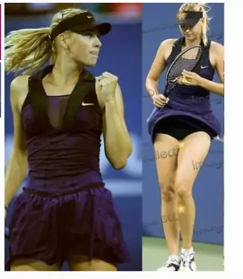 Nike Maria Sharapova Tuxedo Tennis Dress W Bra Mesh Skirt Medium US Open • $125