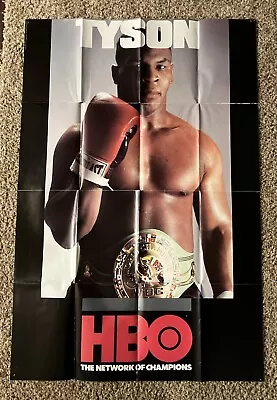  Rare 1987 Mike Tyson HBO Boxing Poster Mike Tyson Wearing Belt • $545