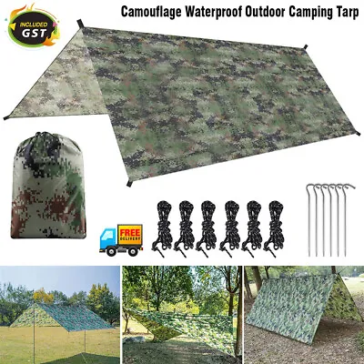 $12.78 • Buy Tent Tarp Waterproof Lightweight Polyester Rain Fly Hammock Cover Camping Hiking