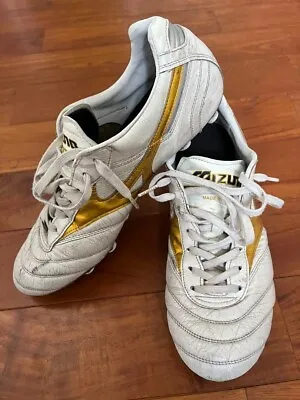 MIZUNO Morelia 2 Made In JAPAN 2020 Pairs Limited White Gold US 10 JP 28.0 • $145