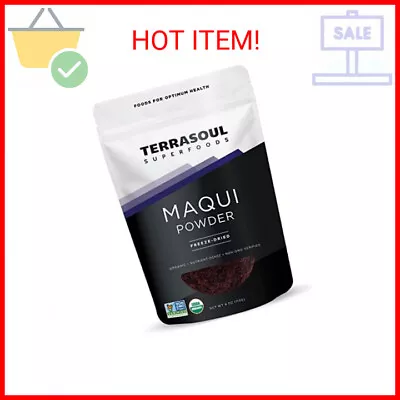 Terrasoul Superfoods Organic Maqui Berry Powder 4 Oz Freeze-Dried Antioxidant • $23.81