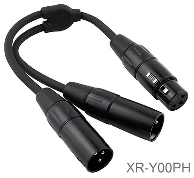 6-inch Pig-Hog XLR (3-Pin) Female Jack To 2-XLR Male Y-Splitter OFC Cable • $15.95