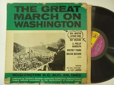 Great March On Washington Martin Luther King  Worn  BLM Record Vinyl Lp Album • $18