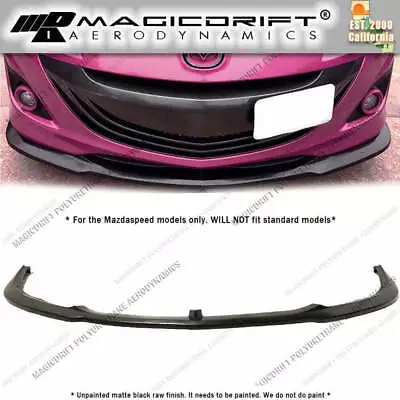 For 2010-2013 Mazdaspeed 3 Hatchback Speed Front Bumper Lip Kit Spoiler PU JDM • $129.99